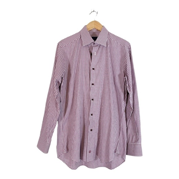 David Donahue Button Down Dress Shirt Size 16.5/34-35 - Picture 1 of 6